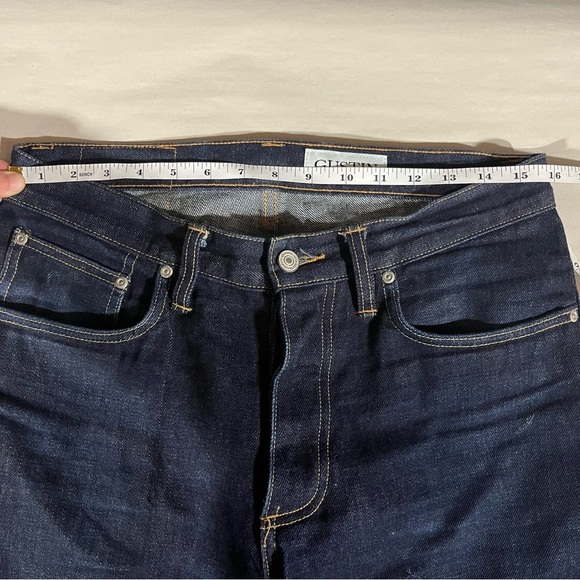 Gustin Men's Raw Dark Wash Straight Jeans 33 - Picture 9 of 13
